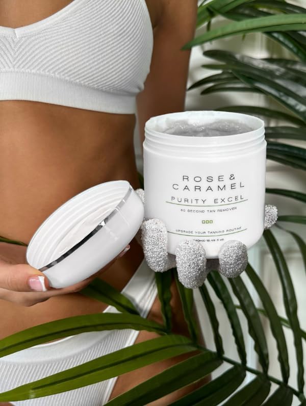 Rose & Caramel Purity Excel exfoliating action to prep skin