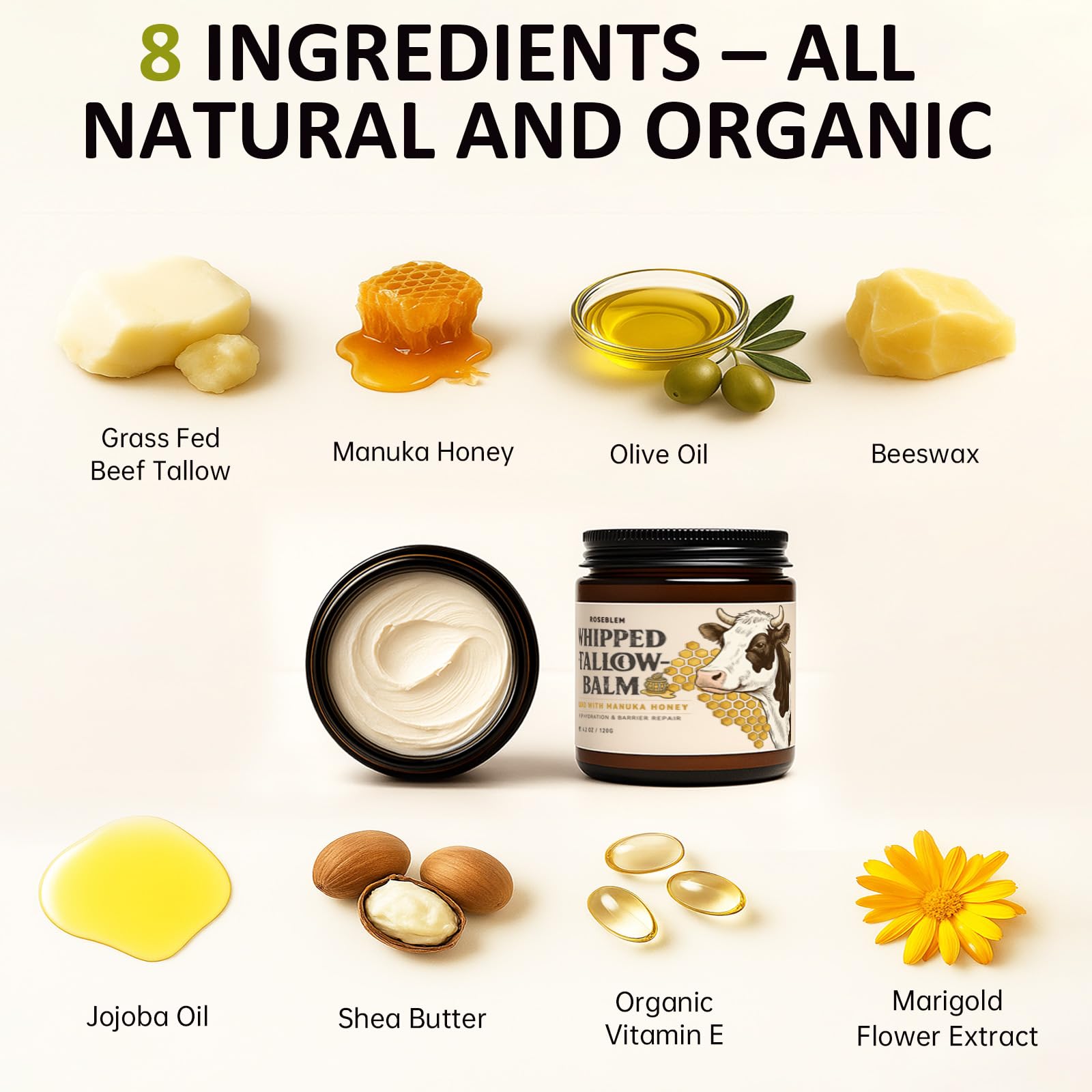 Roseblem miel de Manuka: nutrición natural para la piel dañada o seca.