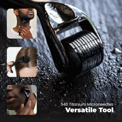 ROSELYNBOUTIQUE derma roller 540-titanium for targeted scalp use