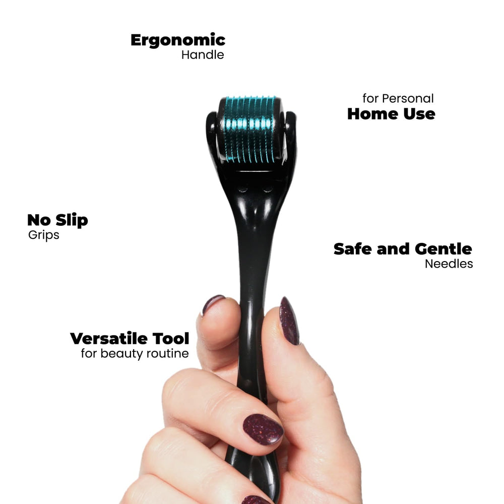 ROSELYNBOUTIQUE derma roller for hair promotes scalp rejuvenation.
