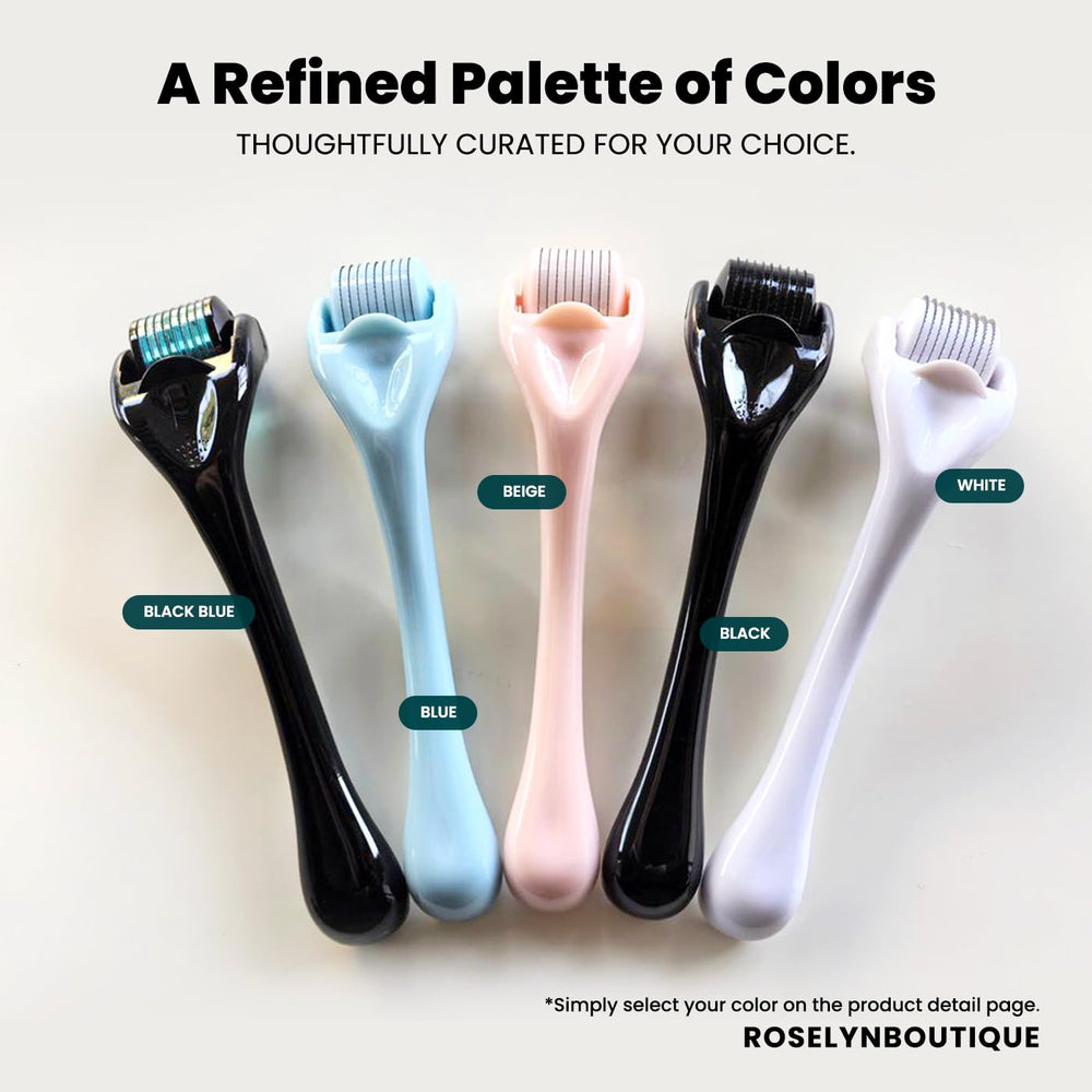 ROSELYNBOUTIQUE Derma Roller in sleek white color for clean design.