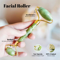 ROSELYNBOUTIQUE Gua Sha Tool massage movement highlights relaxing facial muscles and stress relief.