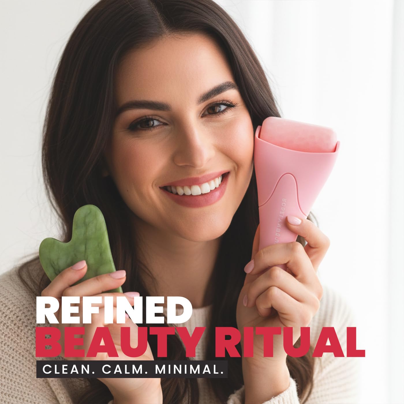 RoselynBoutique ice roller targets the eye area for de-puffing and soothing relief