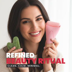 RoselynBoutique ice roller targets the eye area for de-puffing and soothing relief