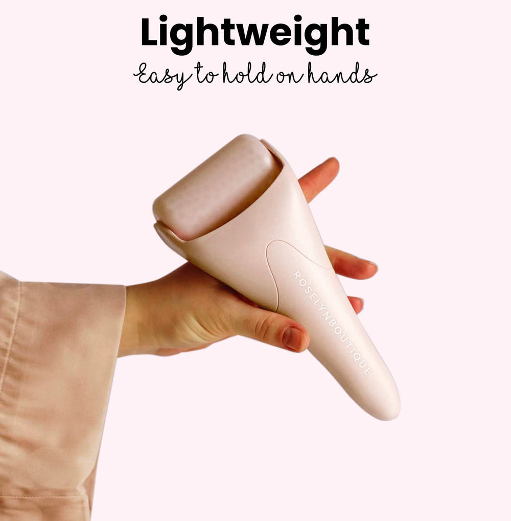 RoselynBoutique Ice Roller gliding along jawline for smoother look.