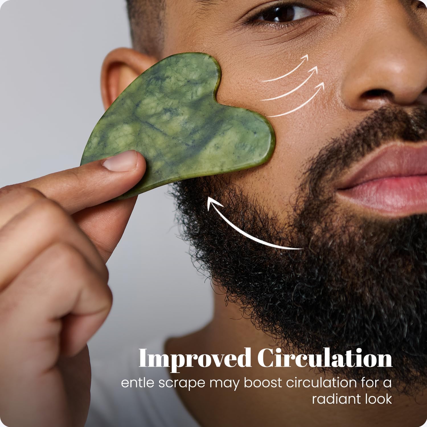 ROSELYNBOUTIQUE Jade Stone Texture showcases premium, durable natural jade for long-lasting skincare.