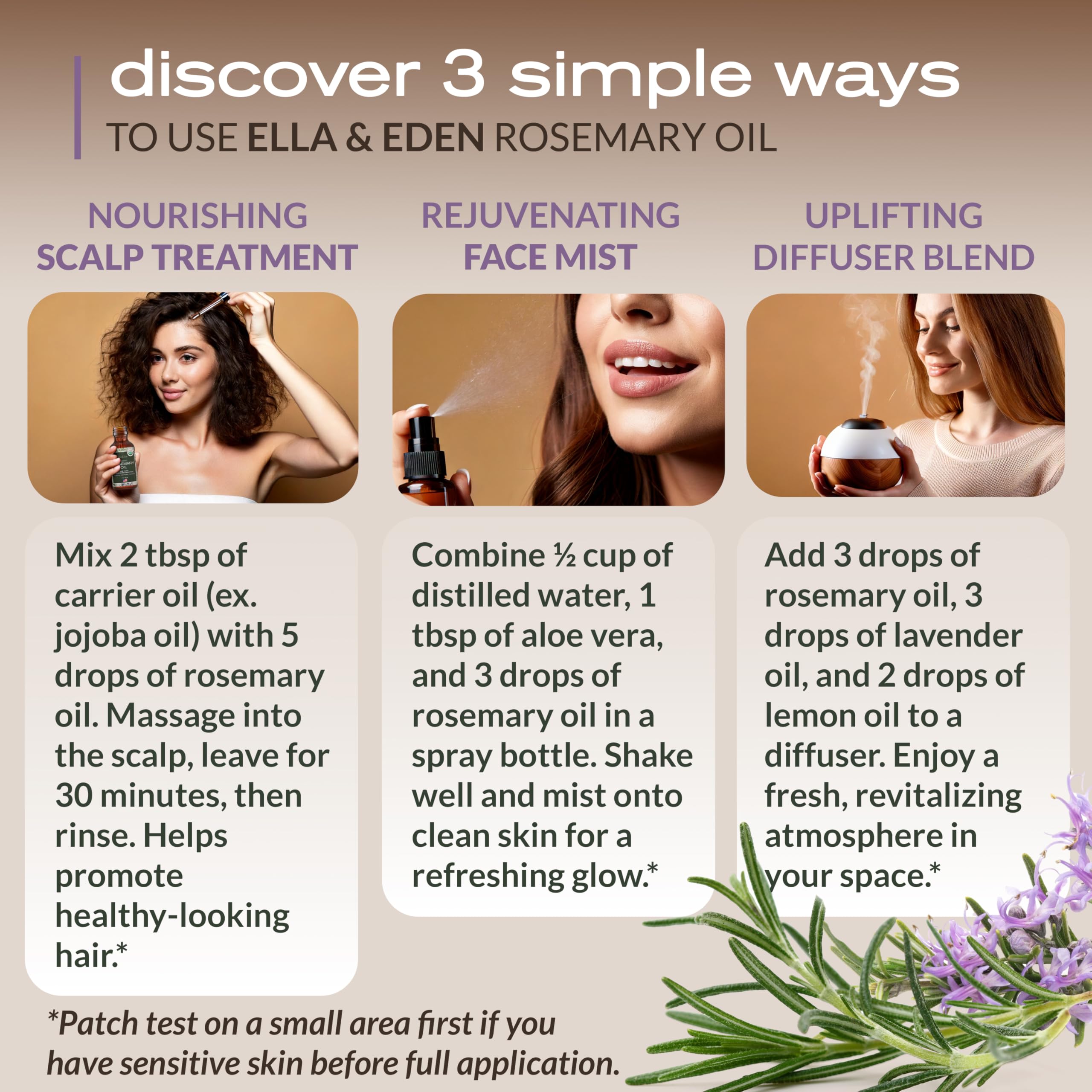 Rosemary oil designed for hair growth support and scalp nourishment.