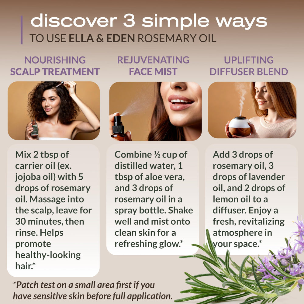Rosemary oil designed for hair growth support and scalp nourishment.