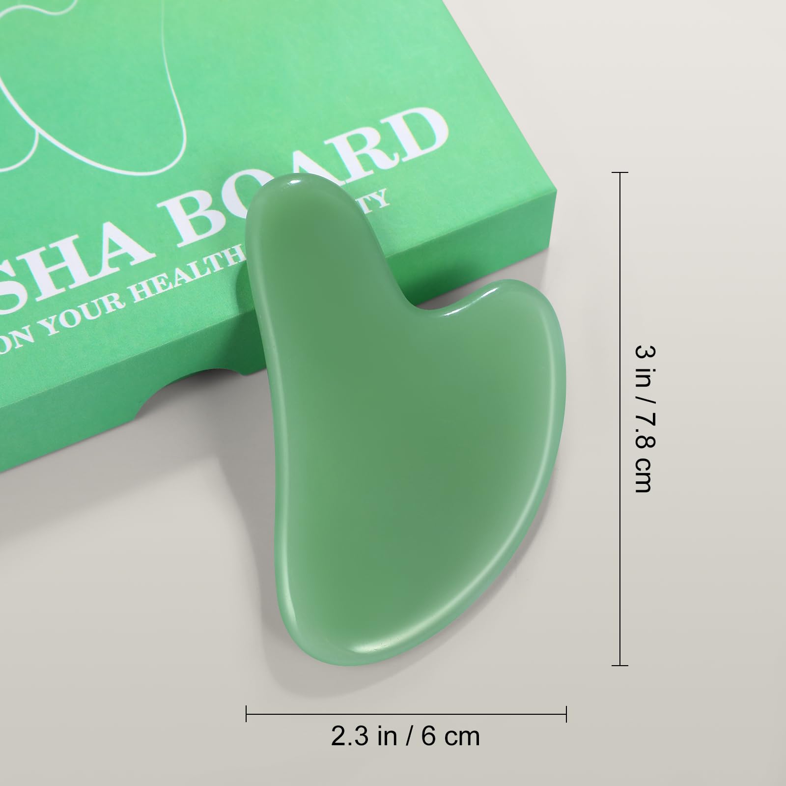 Rosenice Gua Sha jade stone with smooth edges for comfortable massage