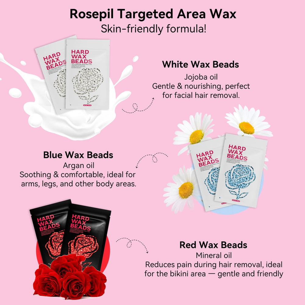 ROSEPIL pre-wax wipes pack for skin prep.