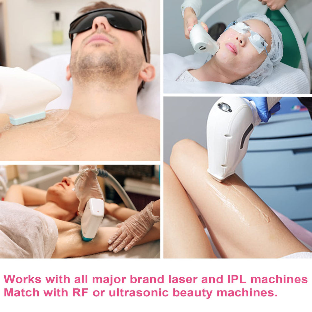 RoseVee gel with RF device for comfortable cooling and glide.