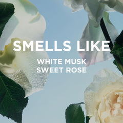 Rosie perfume oil top notes close-up highlighting white musk scent.