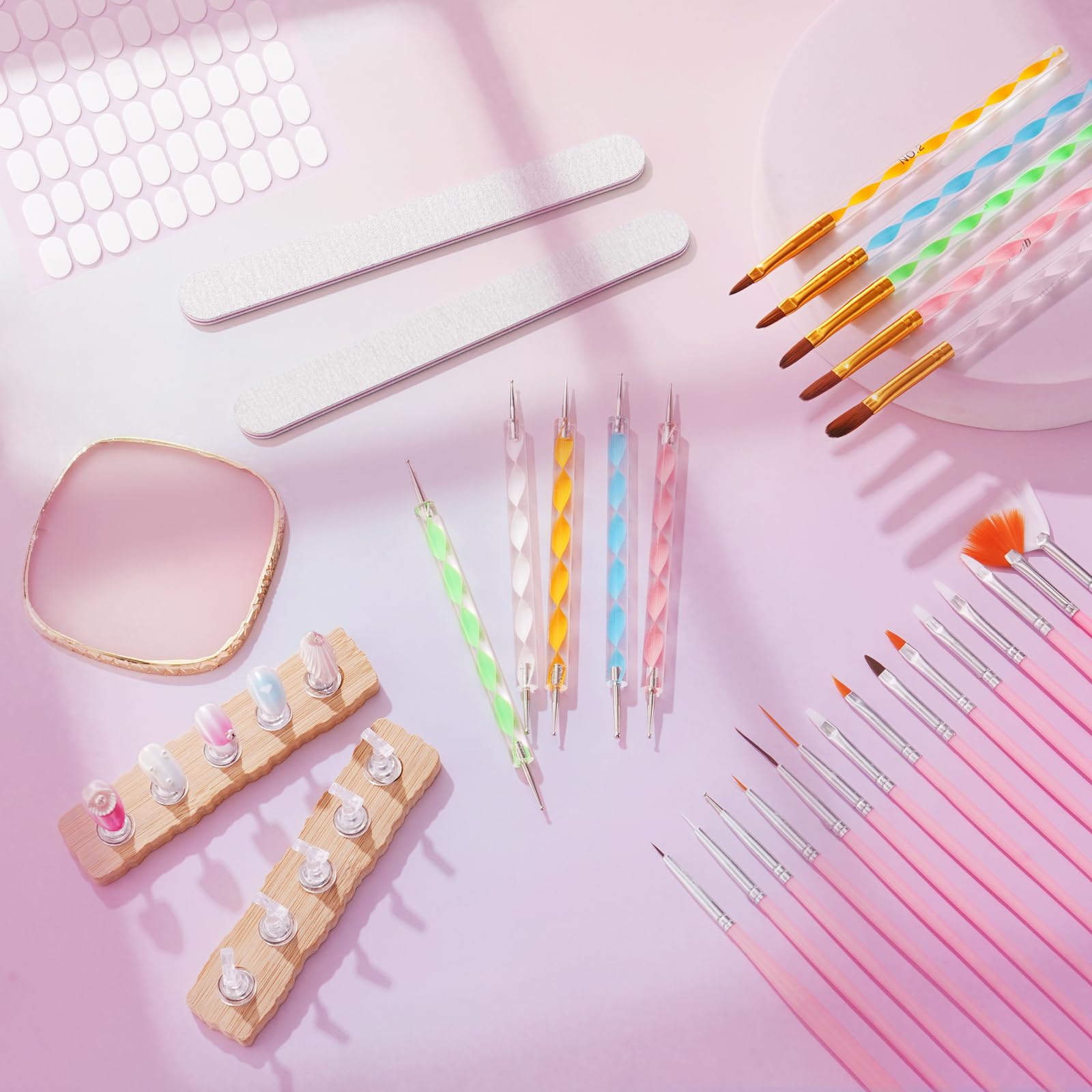 Rosiour Nail Files and Tape Kit for smooth prep and secure tips