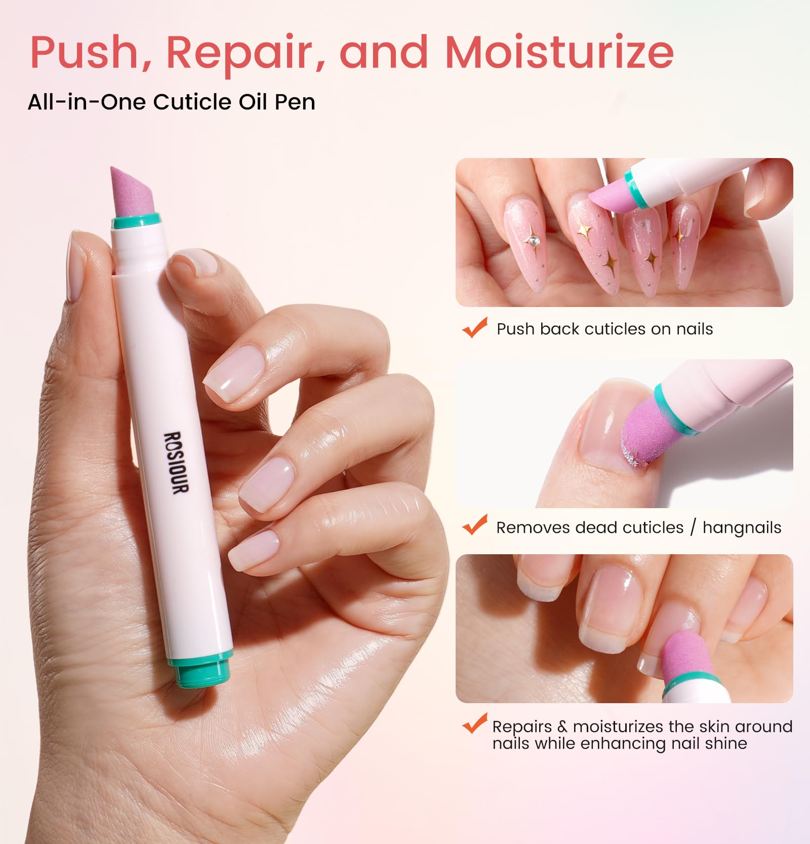Rosiour natural oils for nails with lavender and jojoba under soft lighting