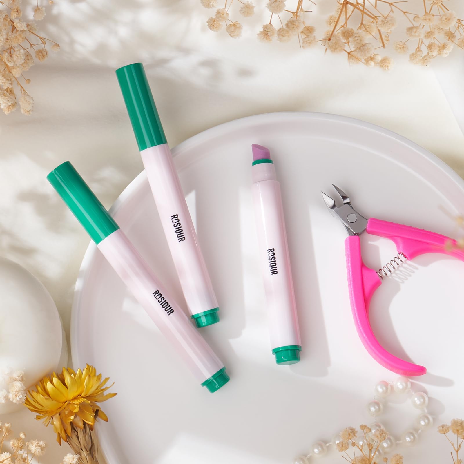 Rosiour press-on nails maintenance with cuticle oil for neat finish