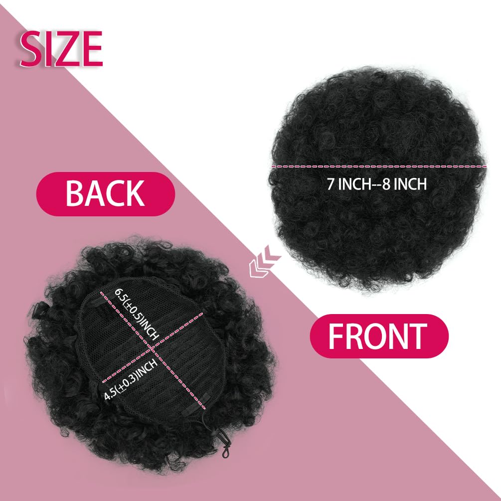 Rosmile Afro Puff ponytail is washable for travel and events.