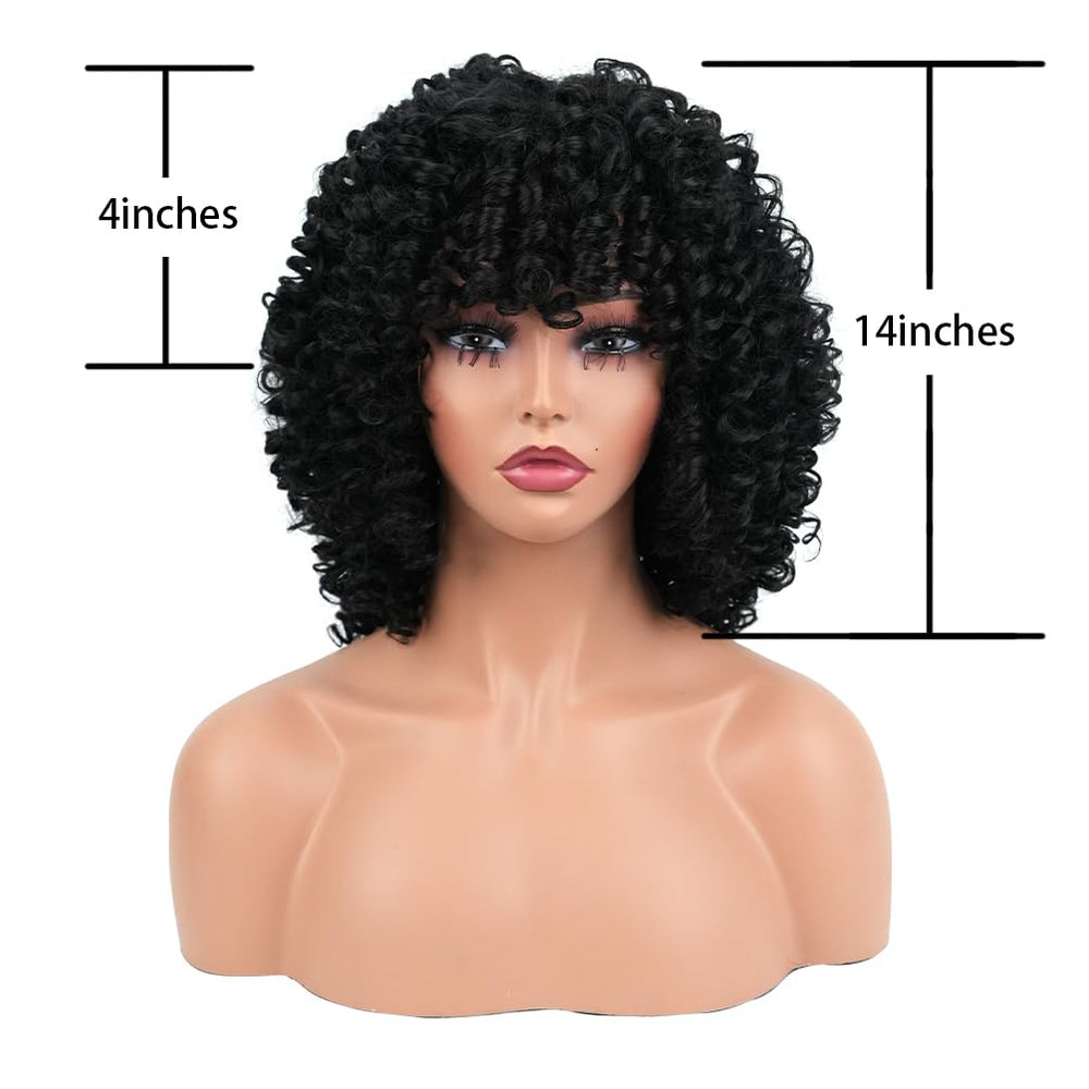 rosmile Natural-looking Afro texture wig for versatile looks.