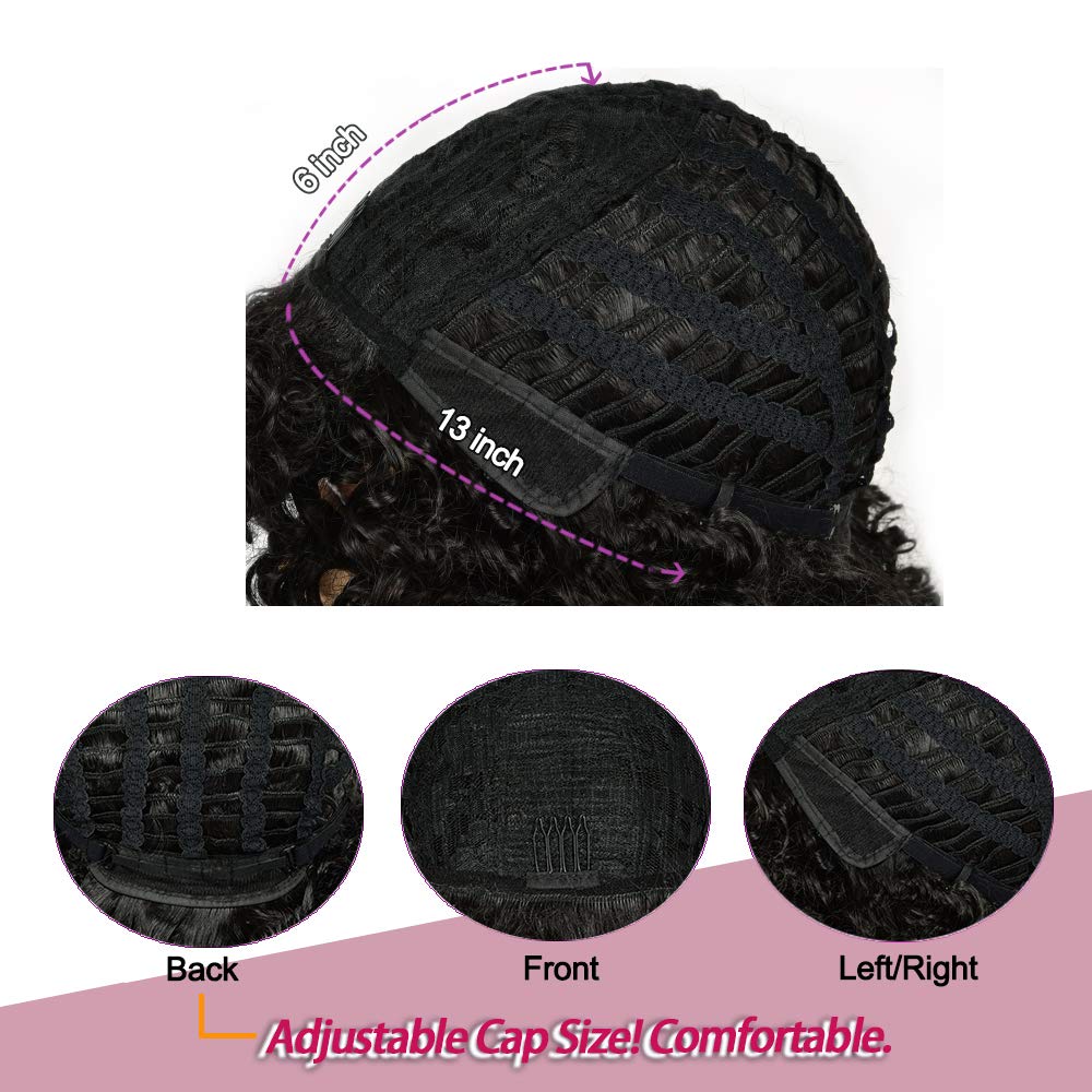 rosmile Wig with professional comb and caps kit for easy styling.