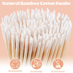 Close-up of Rouceyxin cotton tip showing soft, absorbent head for detail work