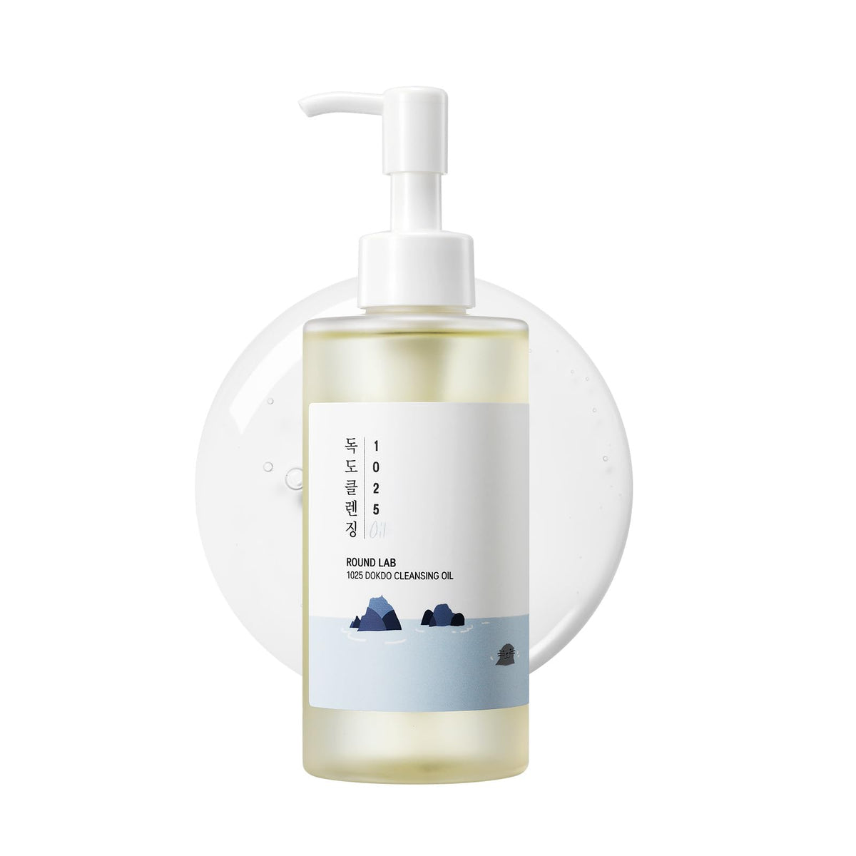 ROUND LAB cleansing oil bottle, gentle makeup remover for sensitive skin