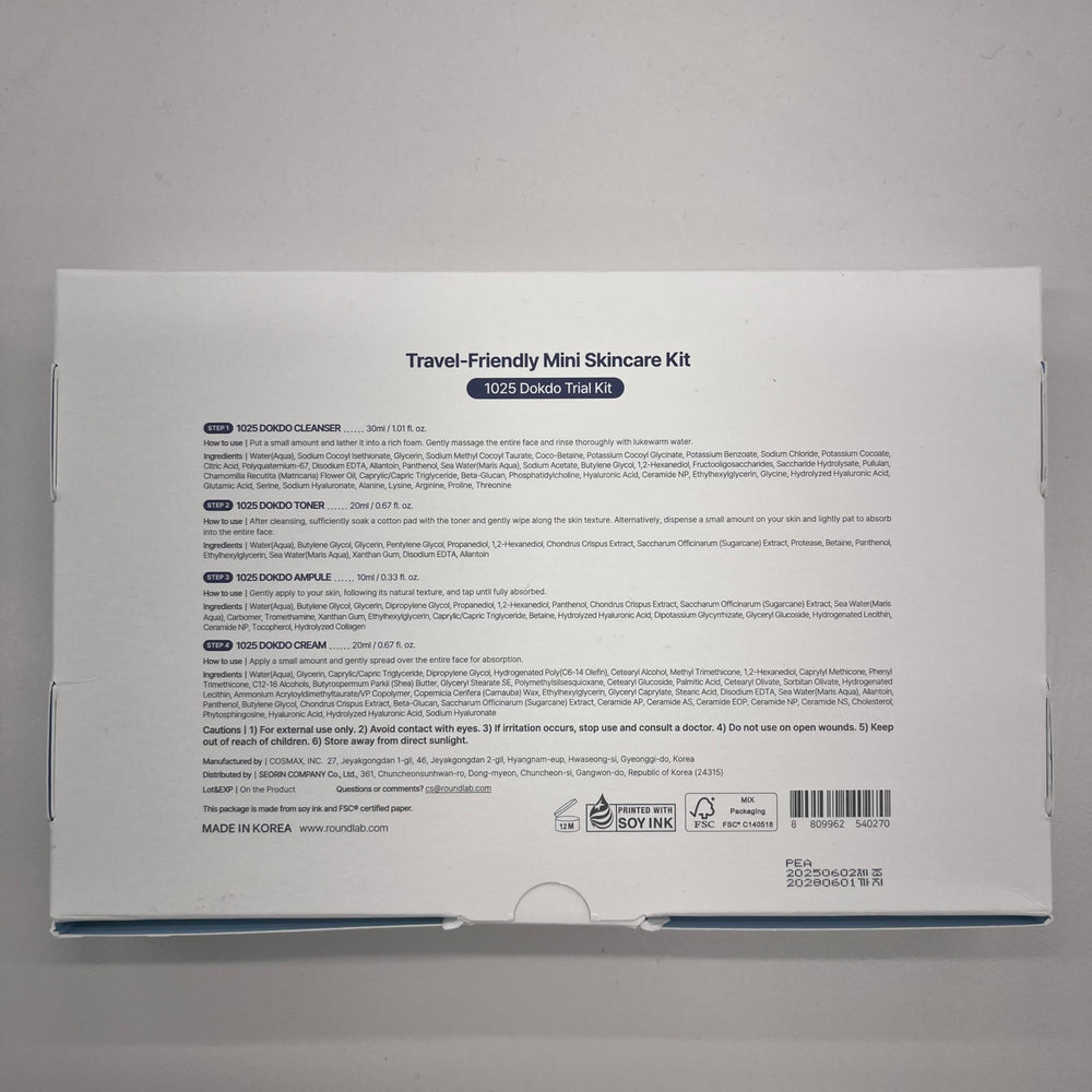 ROUND LAB Dokdo kit mini regalo perfecto para aficionados del cuidado facial