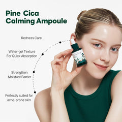 ROUND LAB ampolla pino calmante: aplicación diaria para calmar irritaciones ligeras.