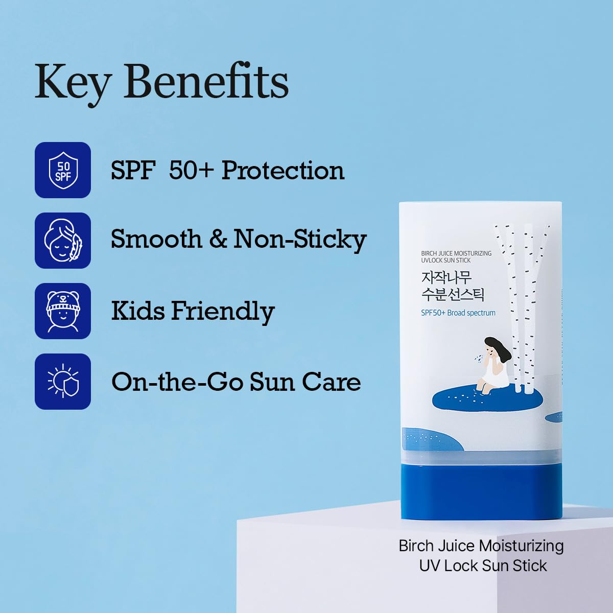 ROUND LAB Birch Juice sunscreen stick body coverage for consistent protection