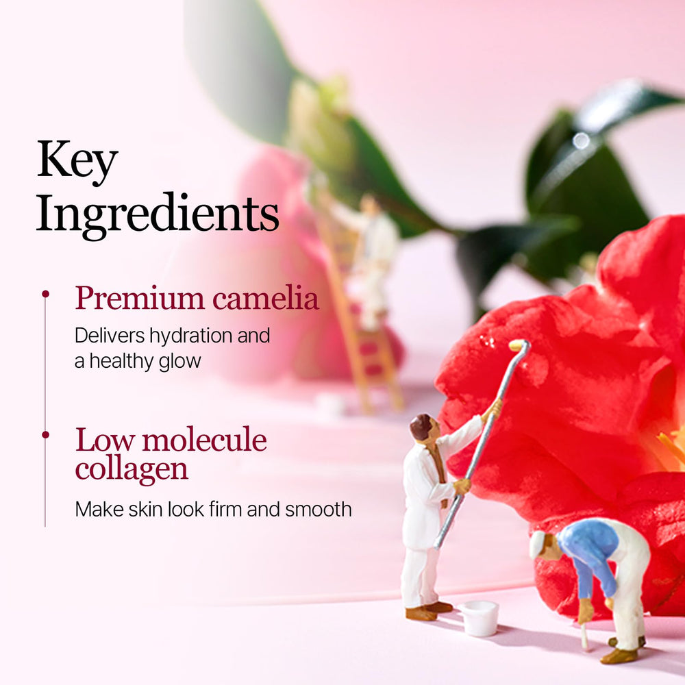 ROUND LAB Camellia Collagen Mask se funde con la piel con efecto derretido automático