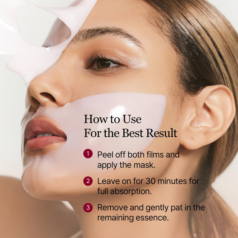 ROUND LAB Camellia Collagen Mask textura rosa suave para piel sensible