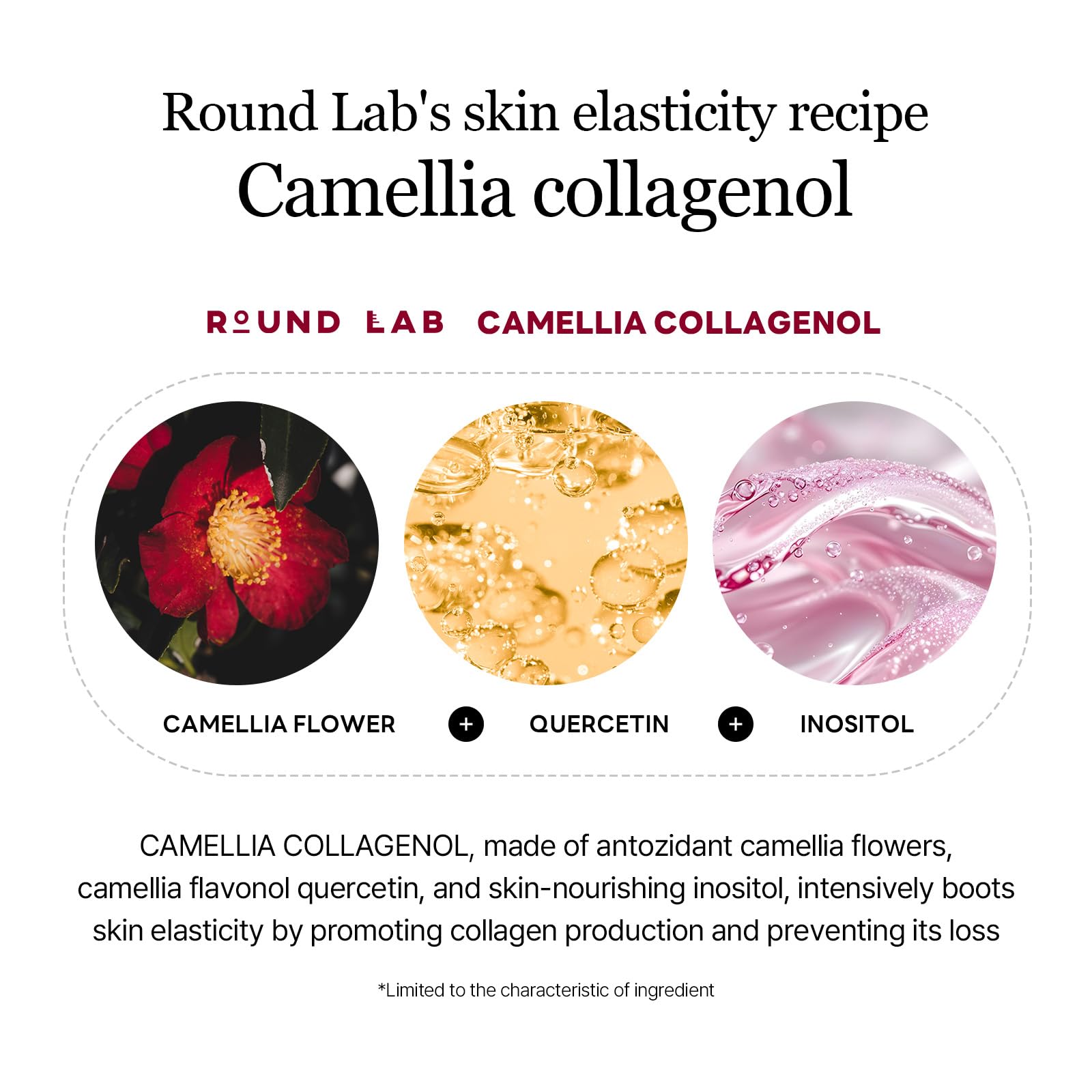 ROUND LAB Camellia Deep Collagen V lifting mask at-home spa vibe.