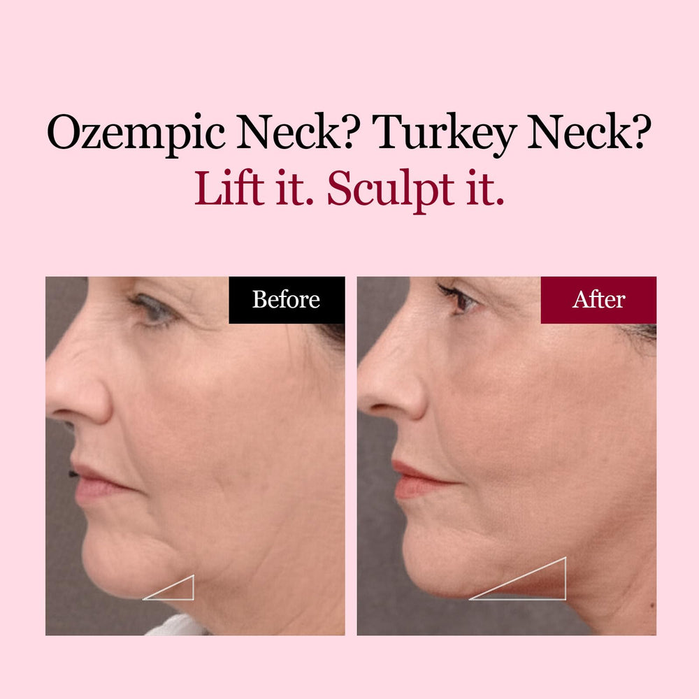 ROUND LAB Camellia Deep Collagen V lifting mask hydrogel texture resting on face.