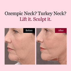 ROUND LAB Camellia Deep Collagen V lifting mask hydrogel texture resting on face.
