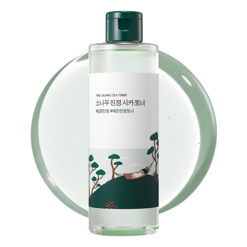 round-lab pine calmin cica toner en botella, calma piel sensible