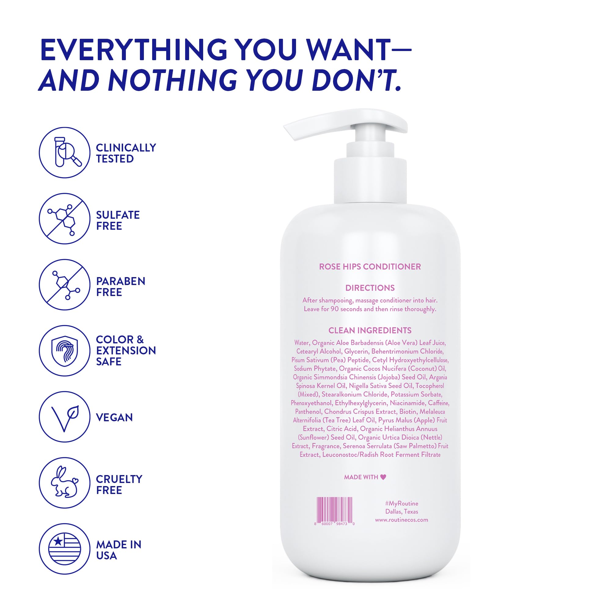 Routine Wellness after-use hair feels softer and more manageable.