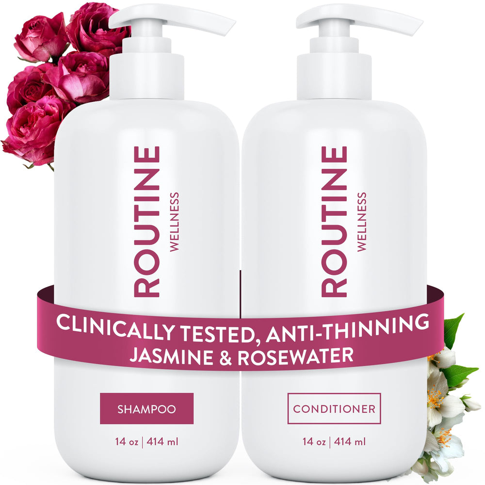 Routine Wellness anti-thinning bottle pour for easy daily use.