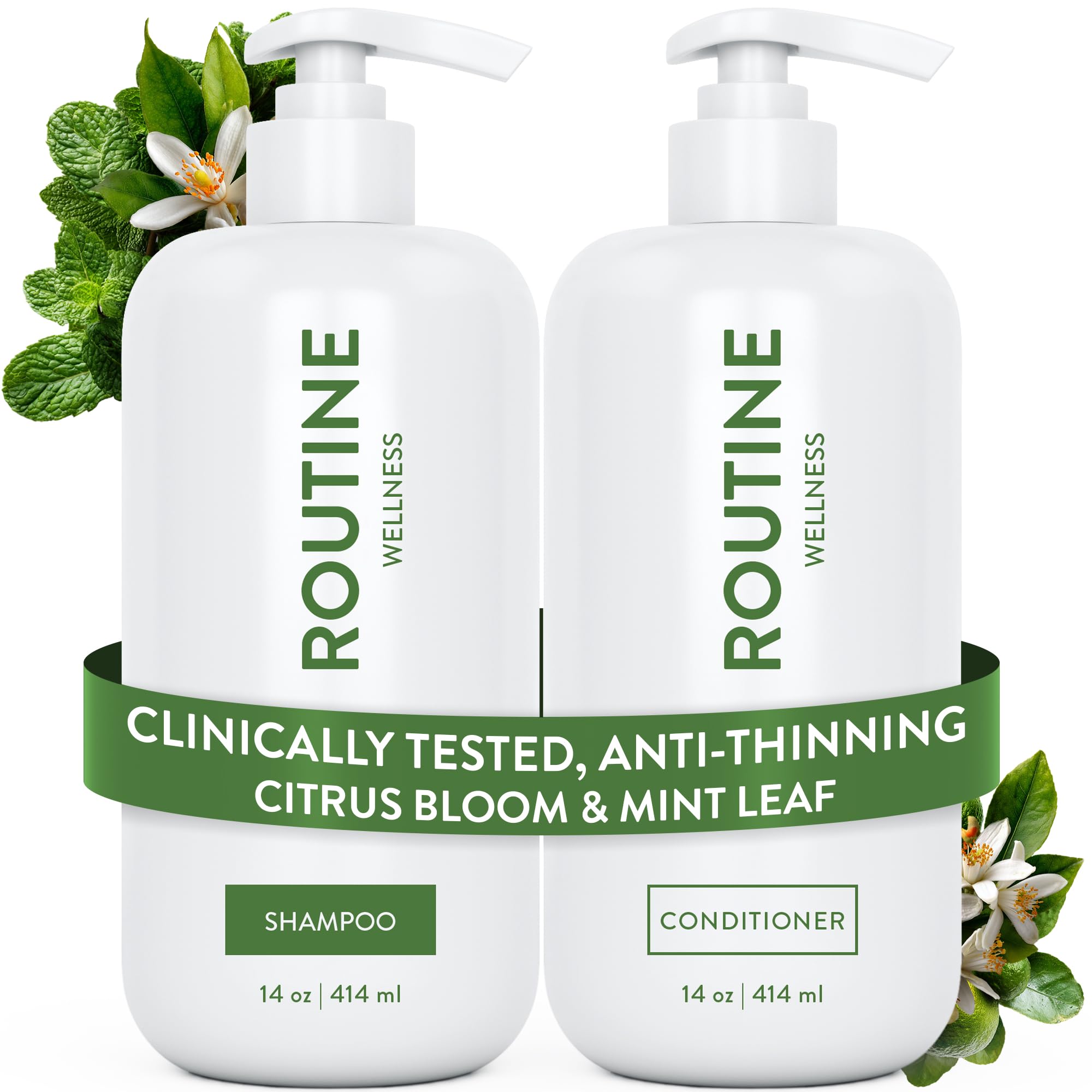 Routine Wellness anti-thinning shampoo bottle for boosted volume.