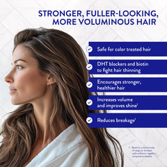 Routine Wellness Anti-Thinning Shampoo close-up shows creamy lather for cleansing.