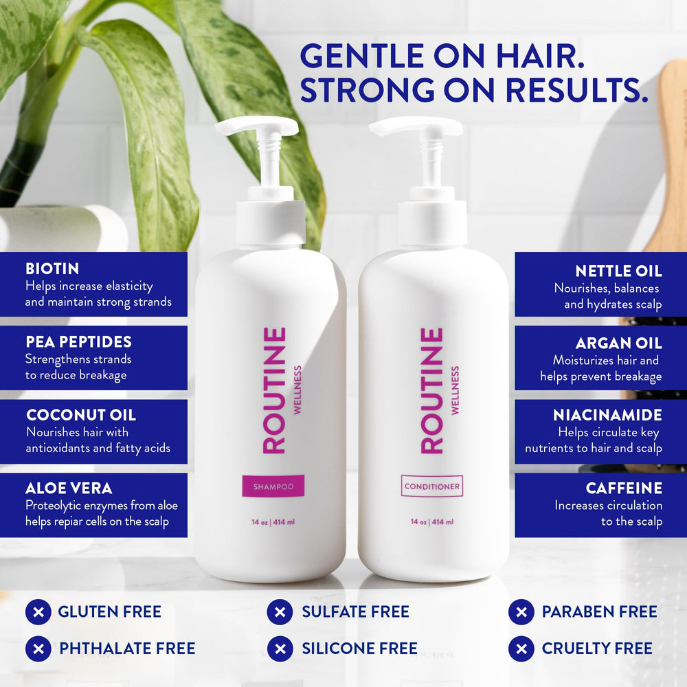 Routine Wellness color-safe formula note signals silicone-free care for color-treated hair