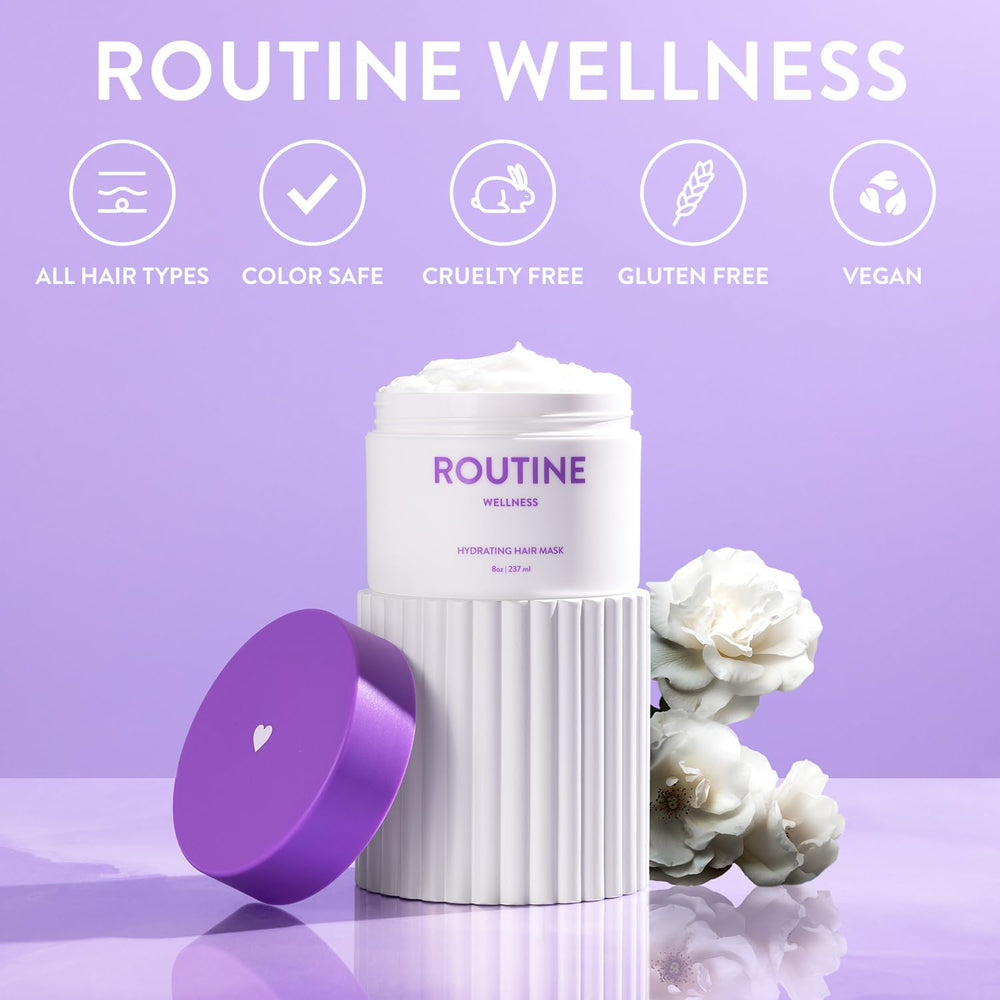 Routine Wellness Deep Conditioning Mask color-safe formula suitable for all hair types.