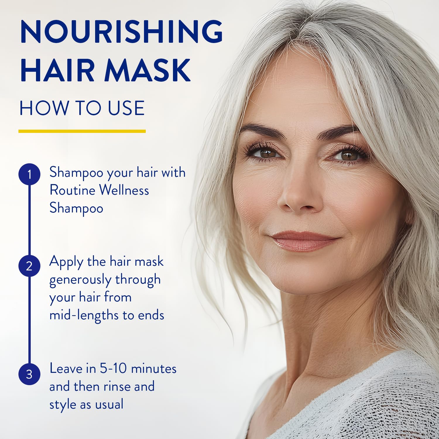 Routine Wellness Deep Conditioning Mask frizz reduction feature for smoother, sleeker hair.