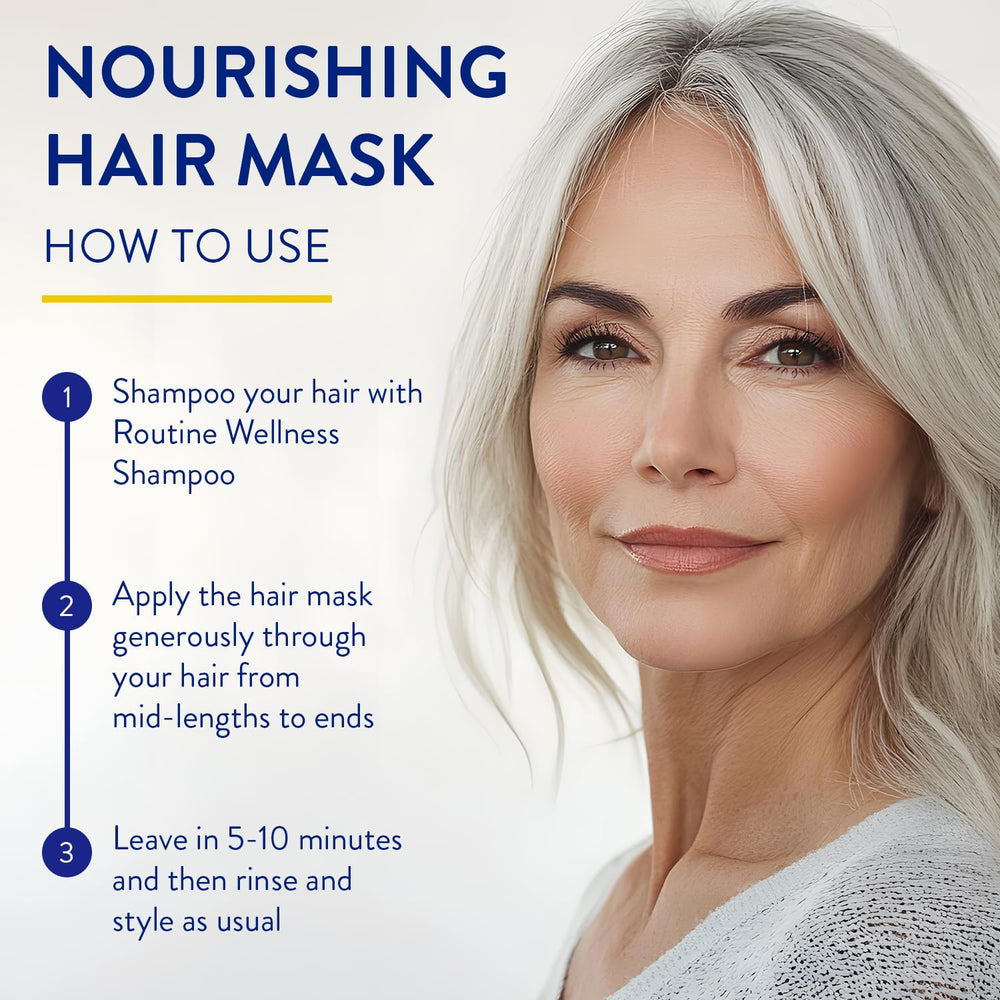 Routine Wellness Deep Conditioning Mask frizz reduction feature for smoother, sleeker hair.