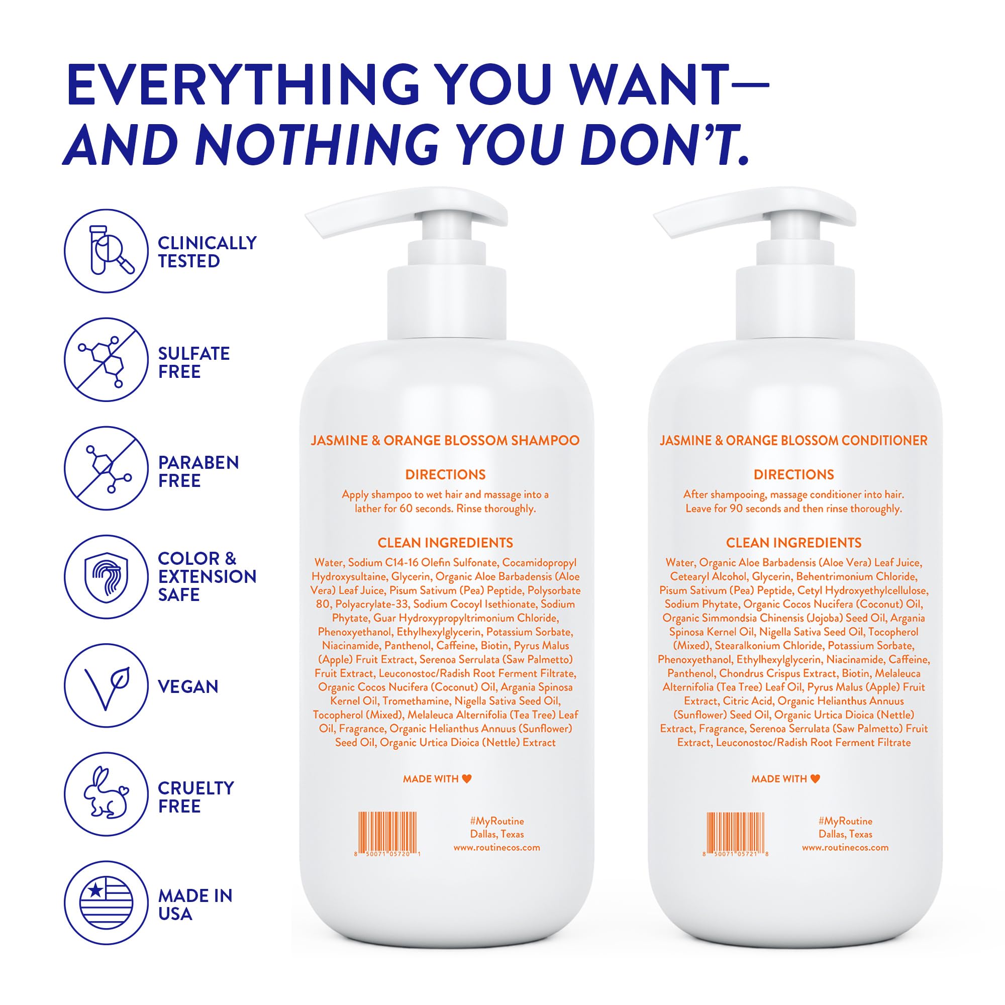 Routine Wellness hair after-use look with shine and body