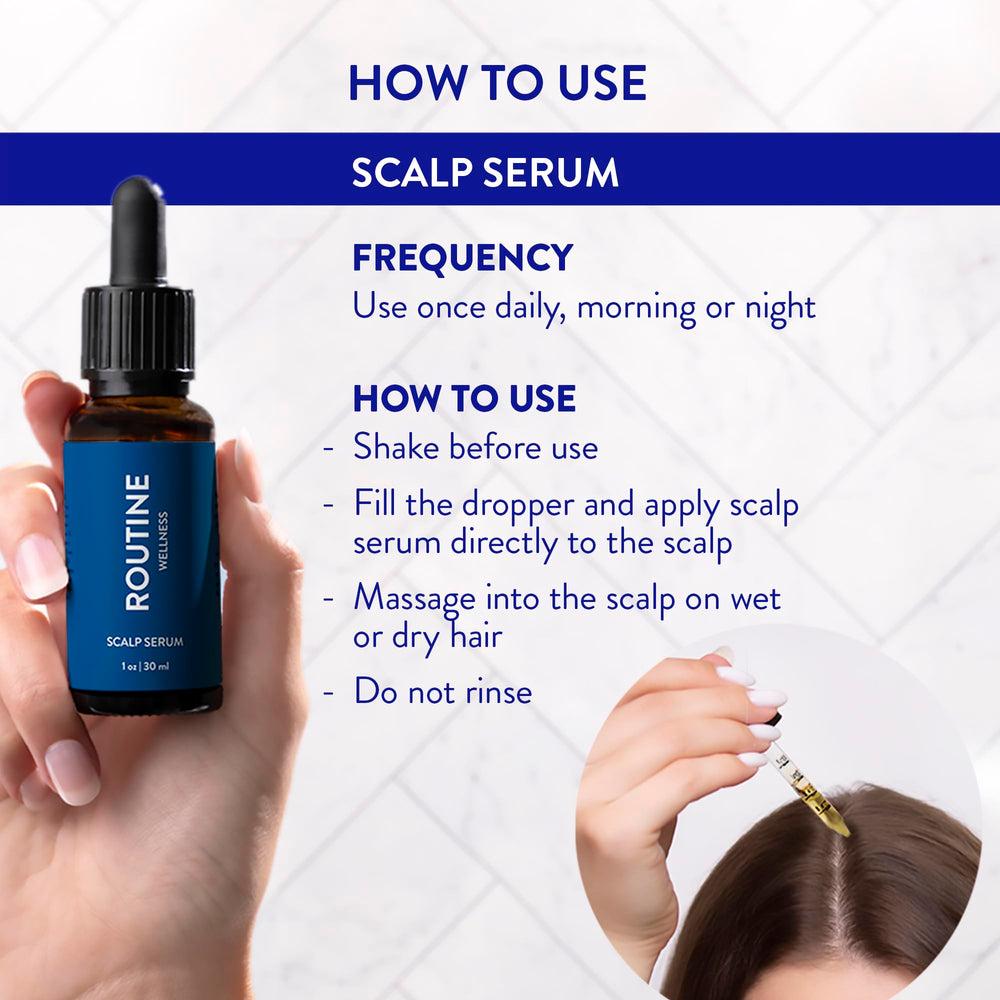 Routine Wellness Scalp Serum absorbs instantly with no residue