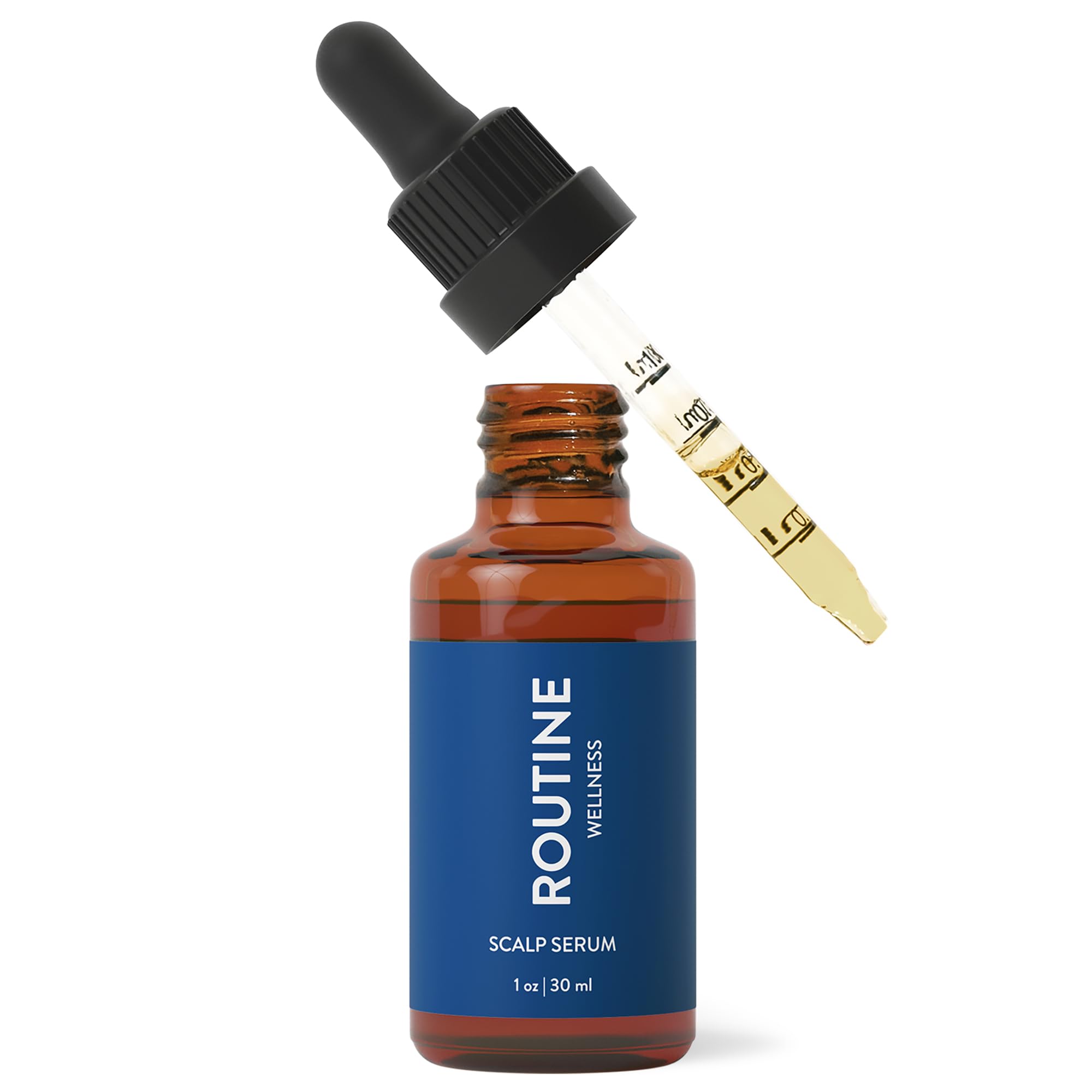 Routine Wellness Scalp Serum bottle close-up for thinning hair and fuller look
