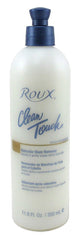 Roux Clean Touch label closeup shows easy-to-use remover for fast color cleanup.