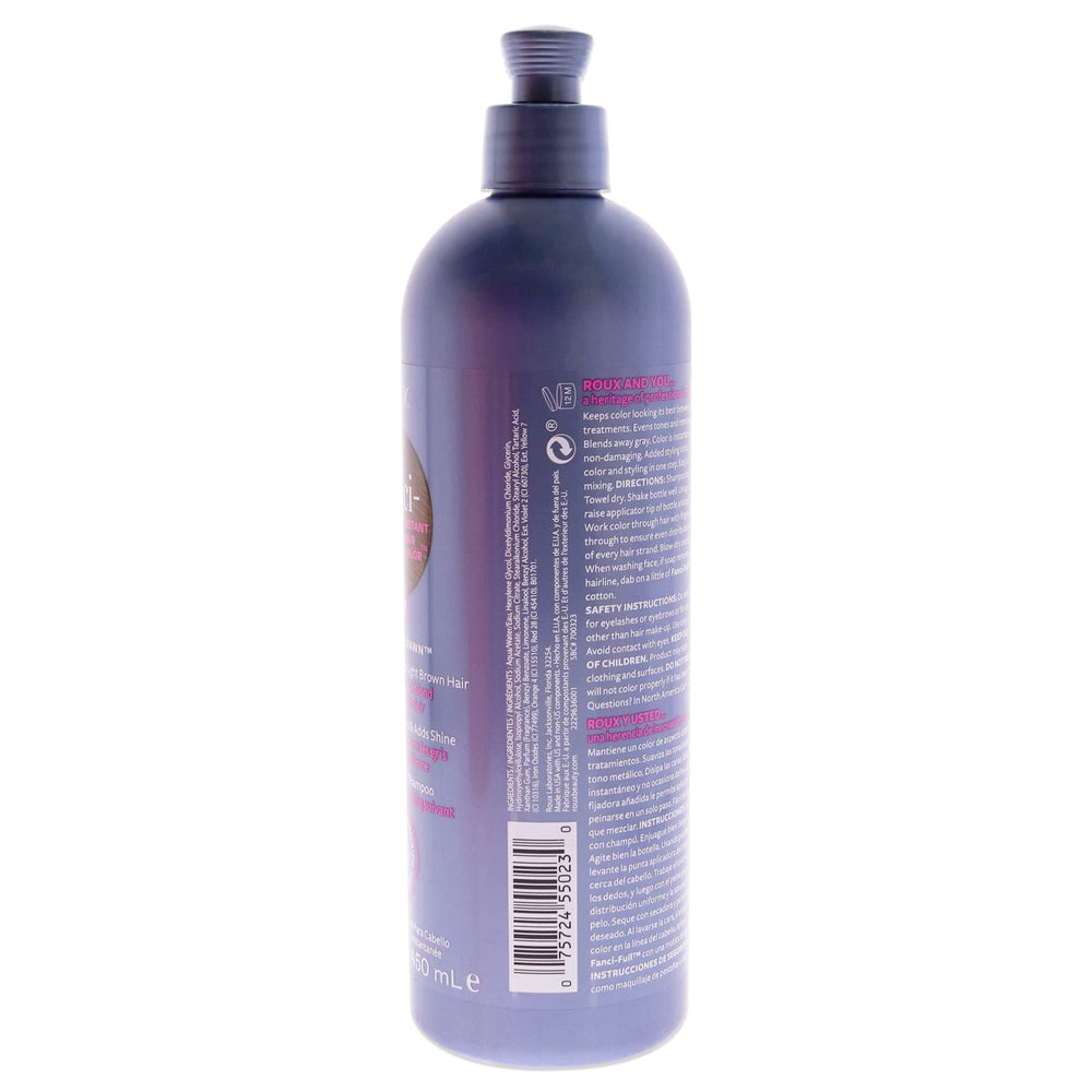 Roux Fanci-Full 23 Frivolous Fawn application, quick rinse-in rinse-out for even tones.