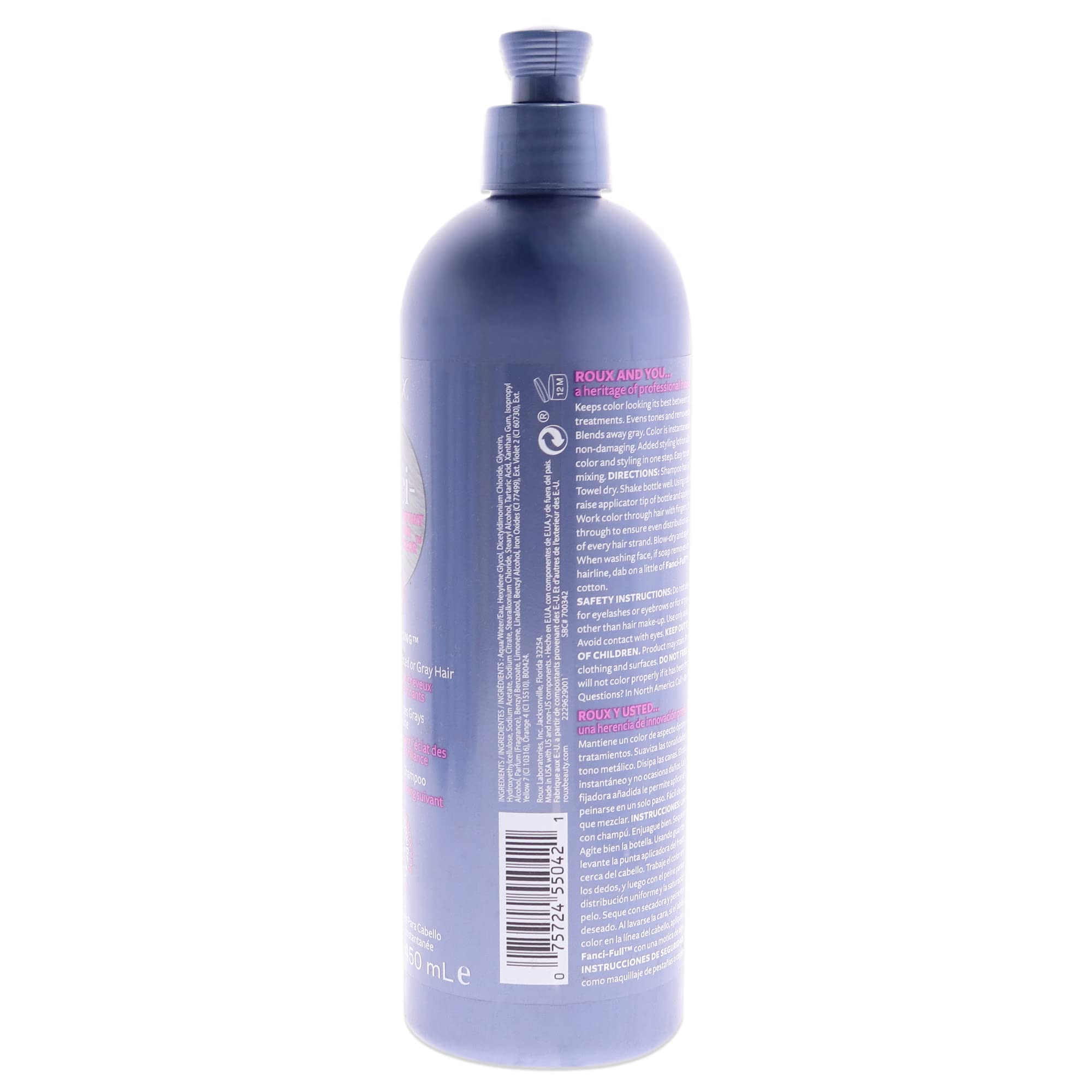 Roux Fanci-Full color rinse swatch shows a natural-looking shade for quick touch-ups.