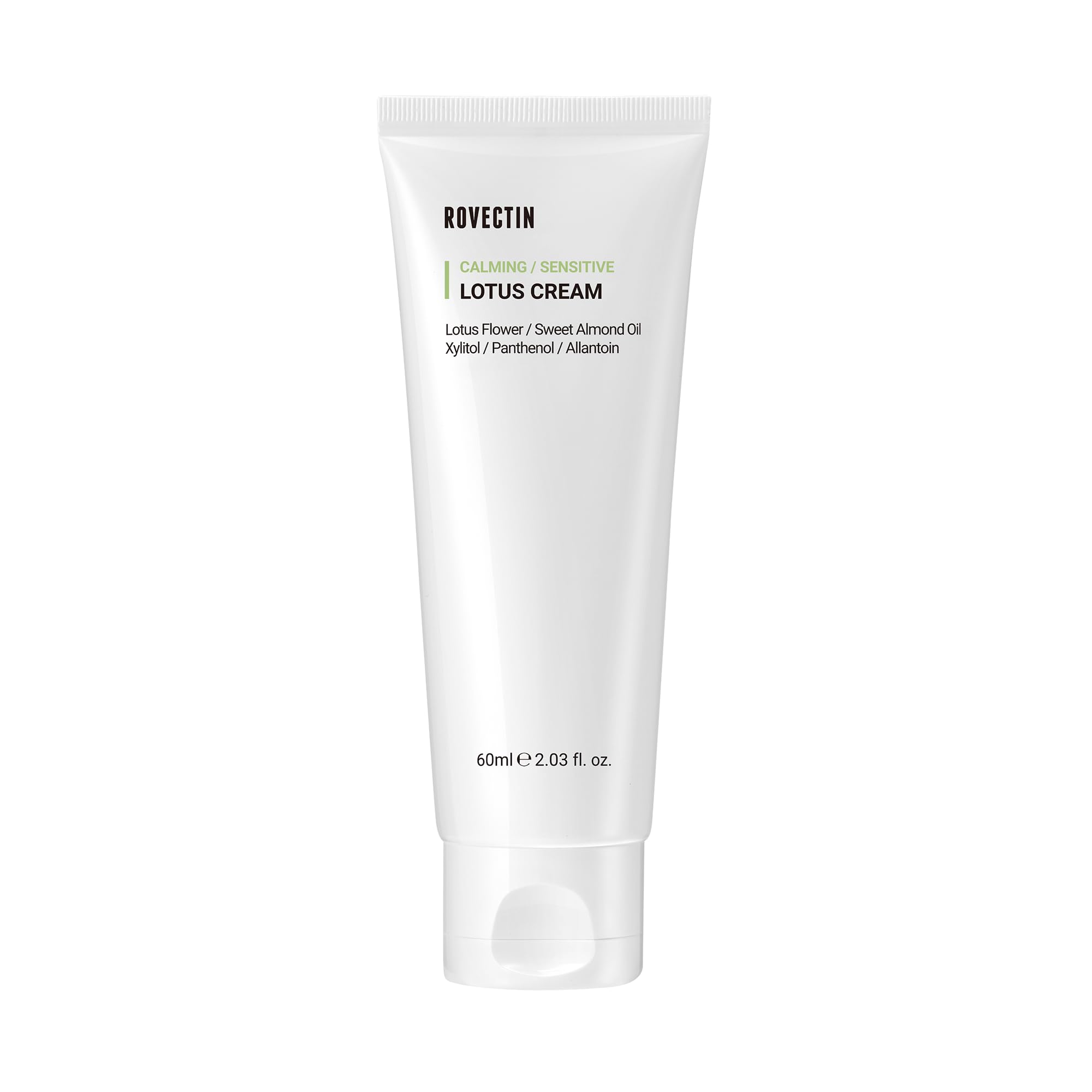 ROVECTIN Calming Lotus Cream en bote, hidratación suave para piel sensible