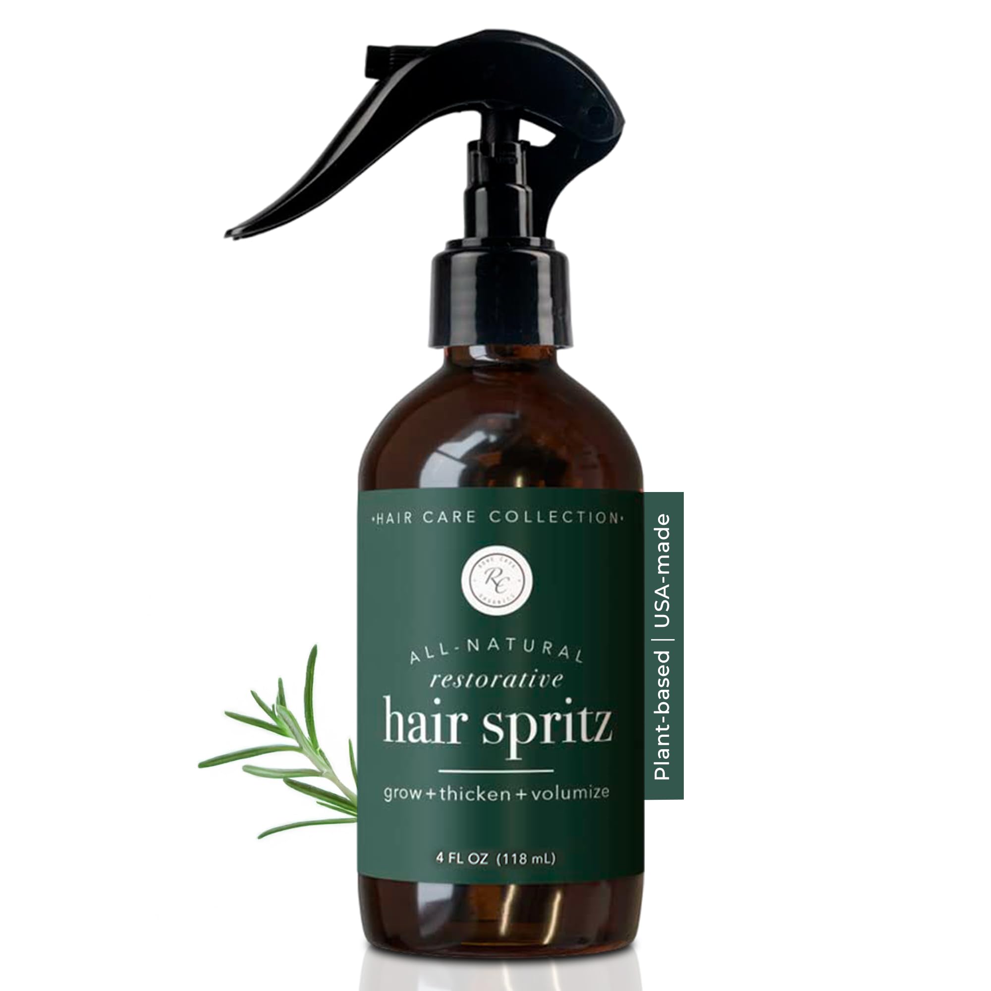 Rowe Casa Organics hair spritz bottle offering gentle nourishment for hair and scalp.
