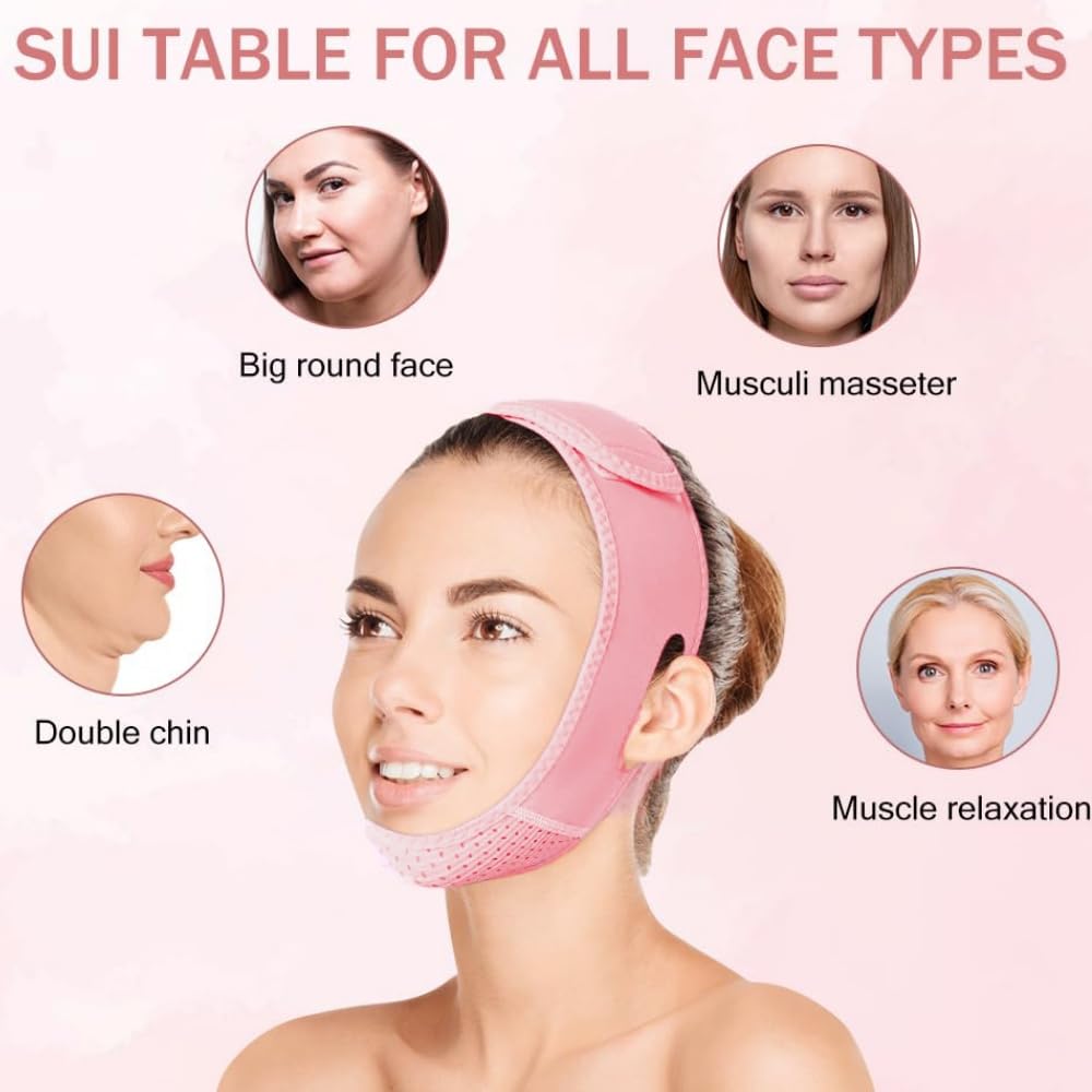 Rowmate V Line Lifting Mask worn during rest for comfort.